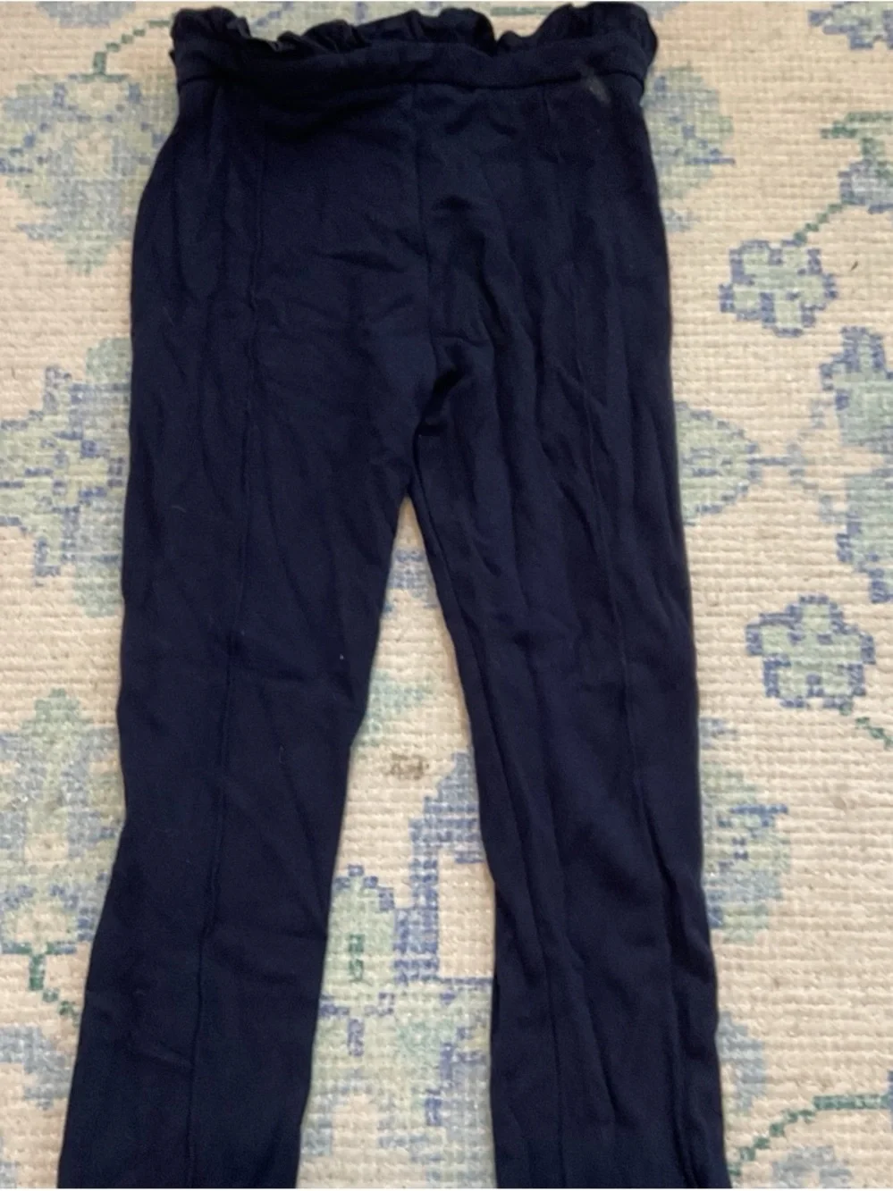 Girls' Navy Paperbag Waist Dress Pants by (No Brand)